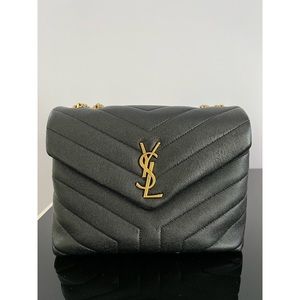 Saint Laurent LouLou Small Pebbled Leather Shoulder Bag